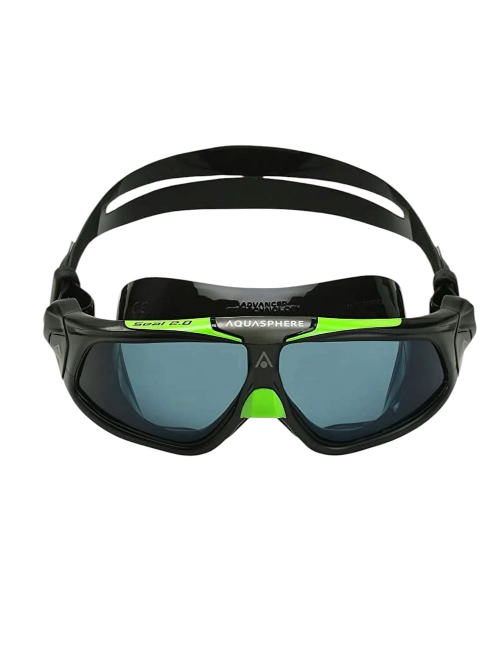 🌻NEW w/box Aqua Sphere Seal 2.0 Swim Goggles Smoke Lens Black Green Adult